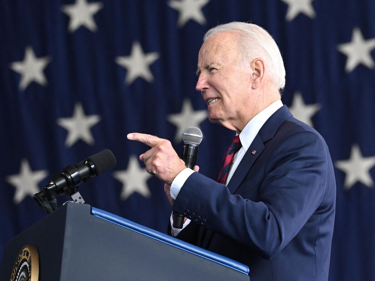 Президент США Джо Байден во время выступления© AFP 2023 / Saul Loeb