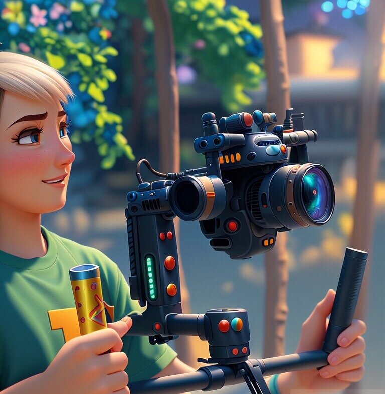 Видеограф с камерой