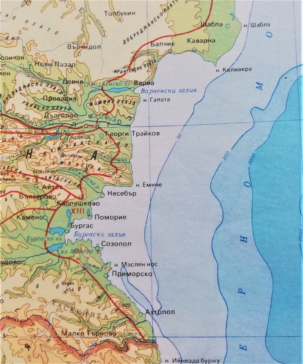 карта черного моря