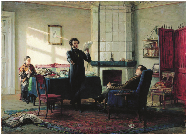 Н.Н. Ге. Пушкин в селе Михайловском. 1875 г.