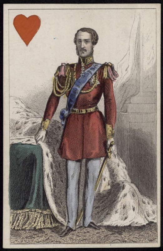 Игральные карты, имперские. Б.П. Гримо. Франция, вторая половина XIX в. Картон, бумага, гравюра, раскраска. Принц Альберт.