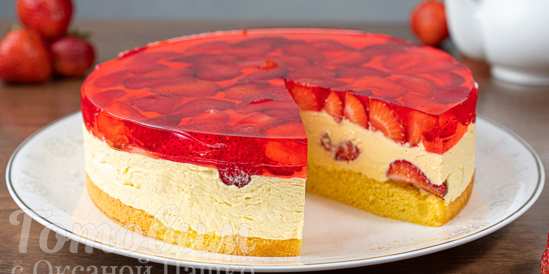 Летний торт с клубникой. Невероятно вкусный!