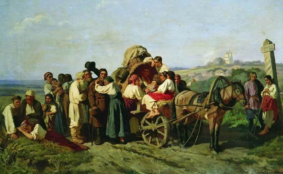 Крестьяне стали свободными. Константин Трутовский. Переселенцы из Курской губернии. Трутовский Константин Александрович 1826-1893. Переселенцы из Курской губернии. К.А. Трутовский. 1864. Константин Александрович Трутовский