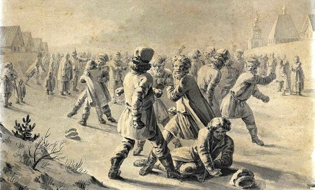 Так обычно проходили кулачные бои