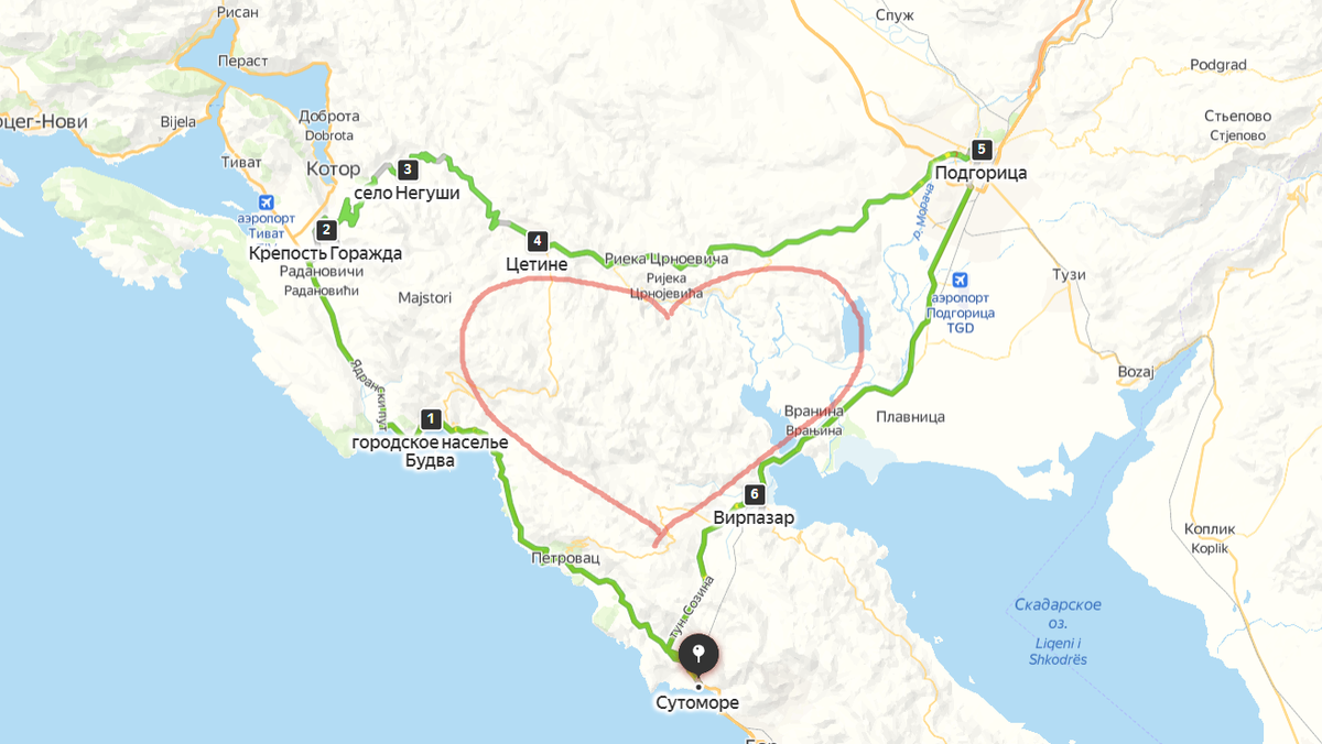    Основные точки маршрута на картре   
Скриншот Quto.ru