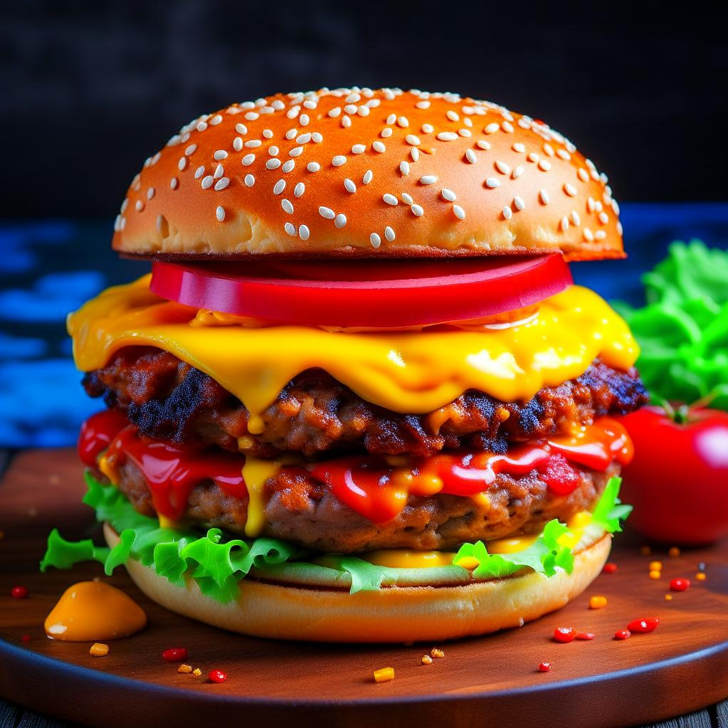 Идея оформления торта в виде бургера