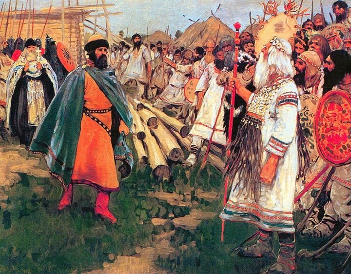     Христианство и язычество, Сергей Иванов, 1912. Иллюстрация: wikipedia.org
