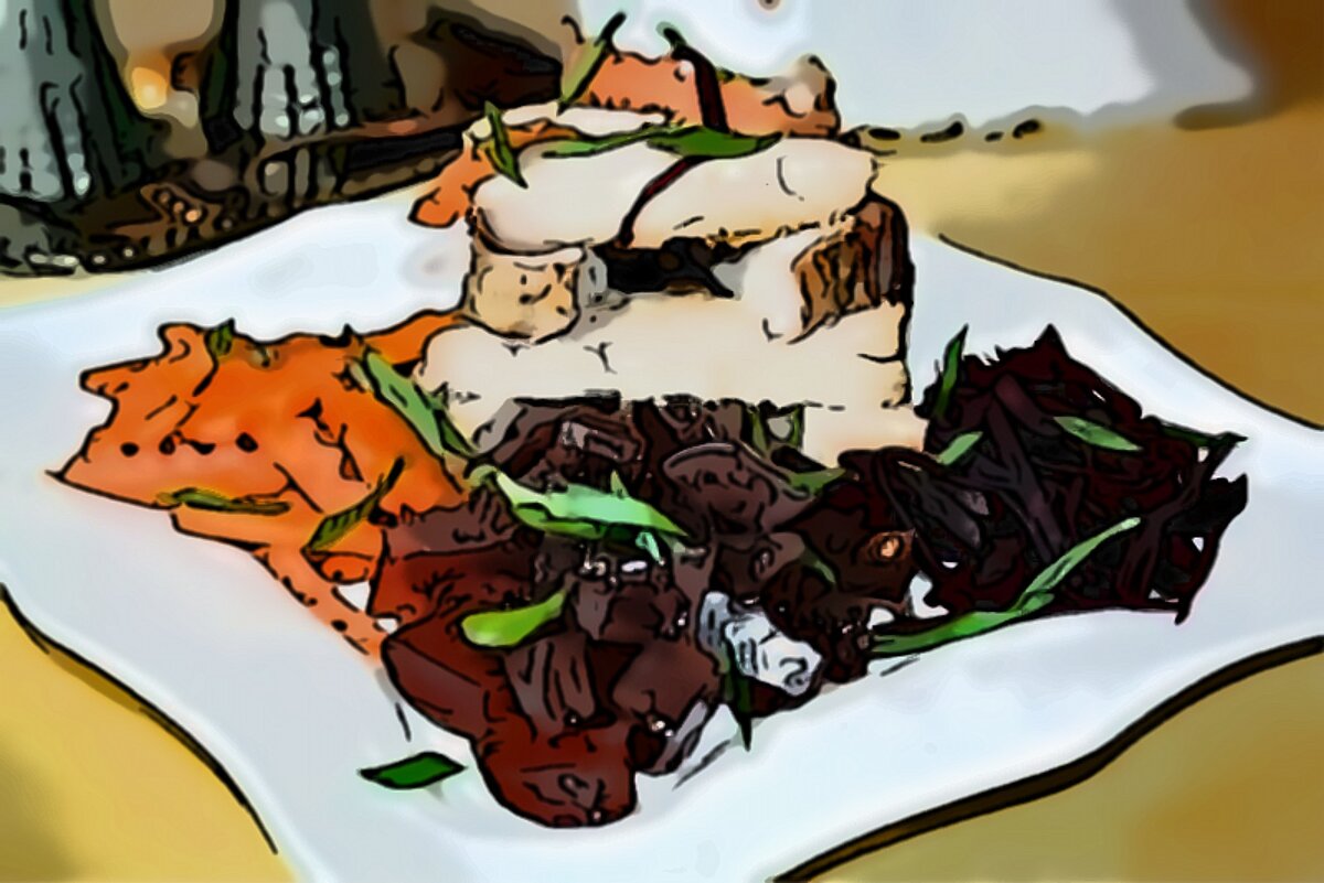 Филей свиной запеченный, с овощами и желе
