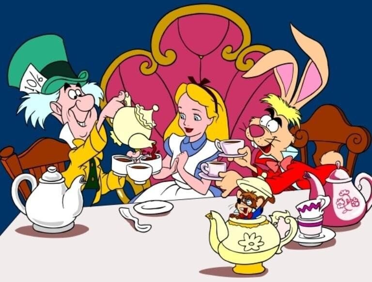 Алиса чаепитие у Шляпника. Алиса в стране чудес чаепитие у Шляпника. Алиса в стране чудес Дисней чаепитие. Безумное чаепитие Алиса в стране чудес Дисней. Алиса пьет чай
