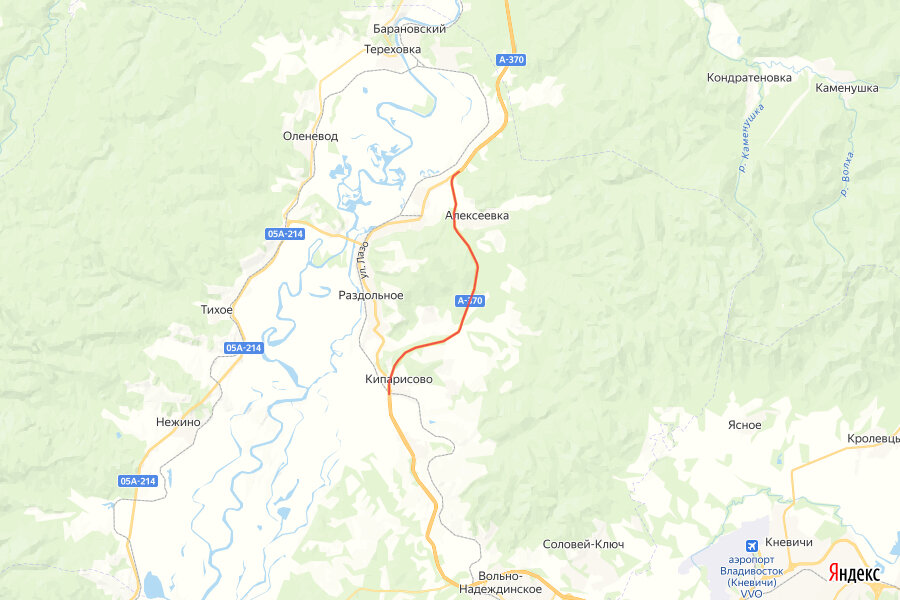 © yandex.ru/map-constructor (Реконструируемый участок с 687-го по 703-й км)