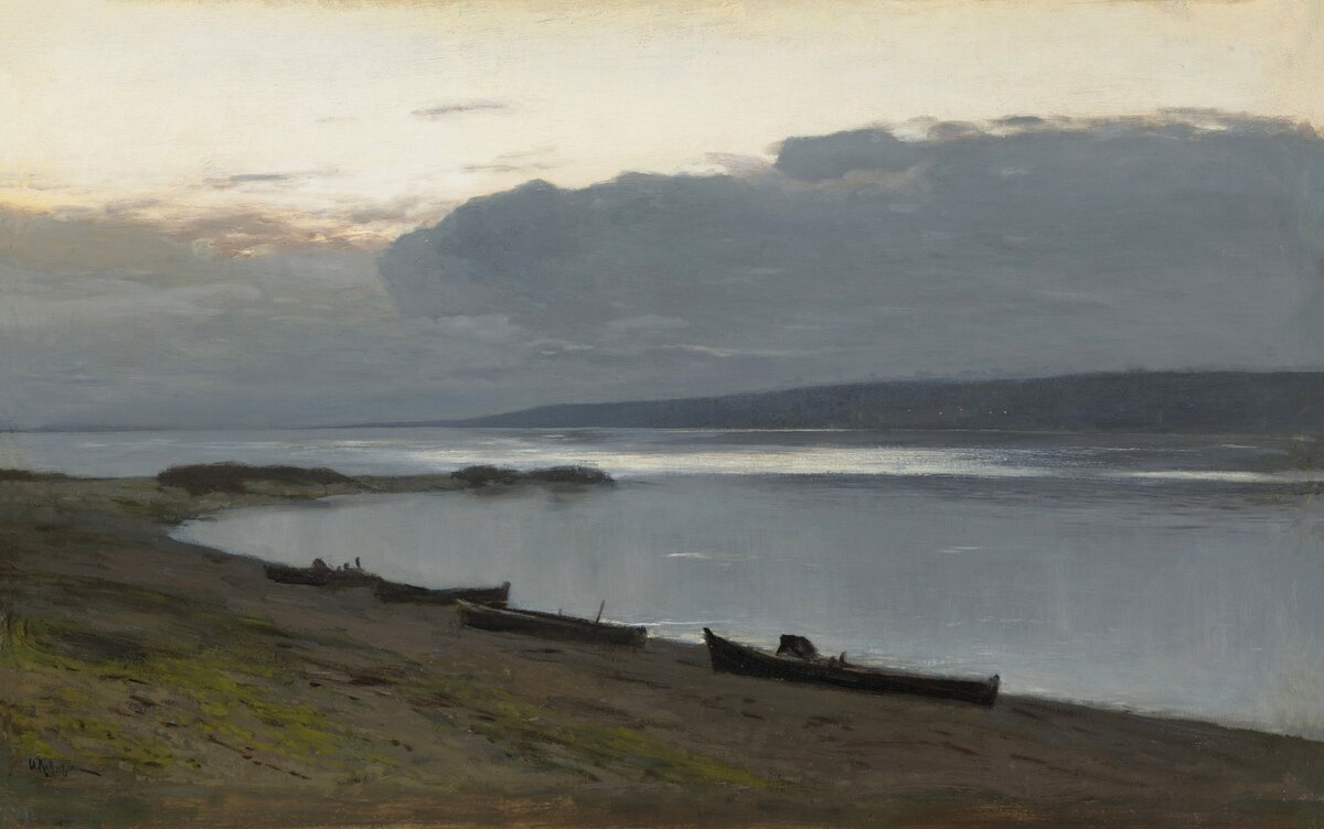 «Вечер на Волге», 1888 Холст, масло. 50 x 81 см. Левитан Исаак Ильич
