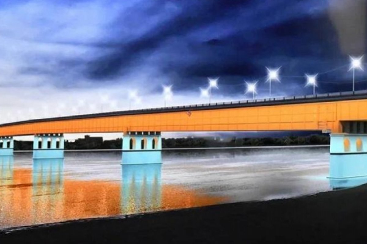    Четыре варианта подсветки будет у Ленинградского моста в Омске