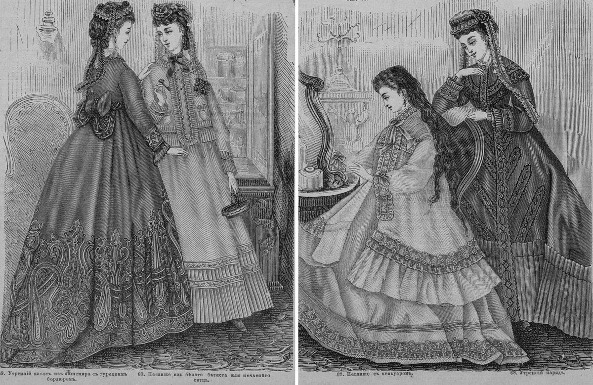 Иллюстрация из журнала "Модный свет", 1869. (с) Из частной коллекции