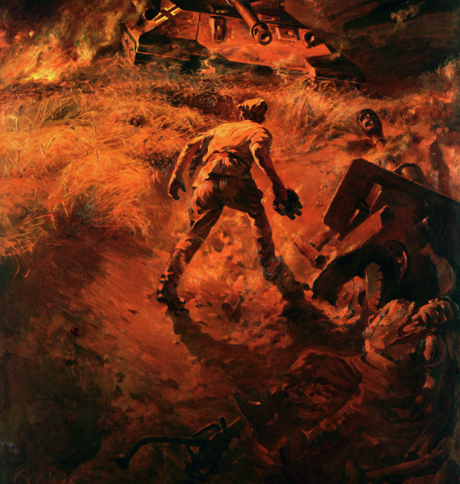 Картина размером с музей и девочка перед танком: как Курскую битву изображали художники