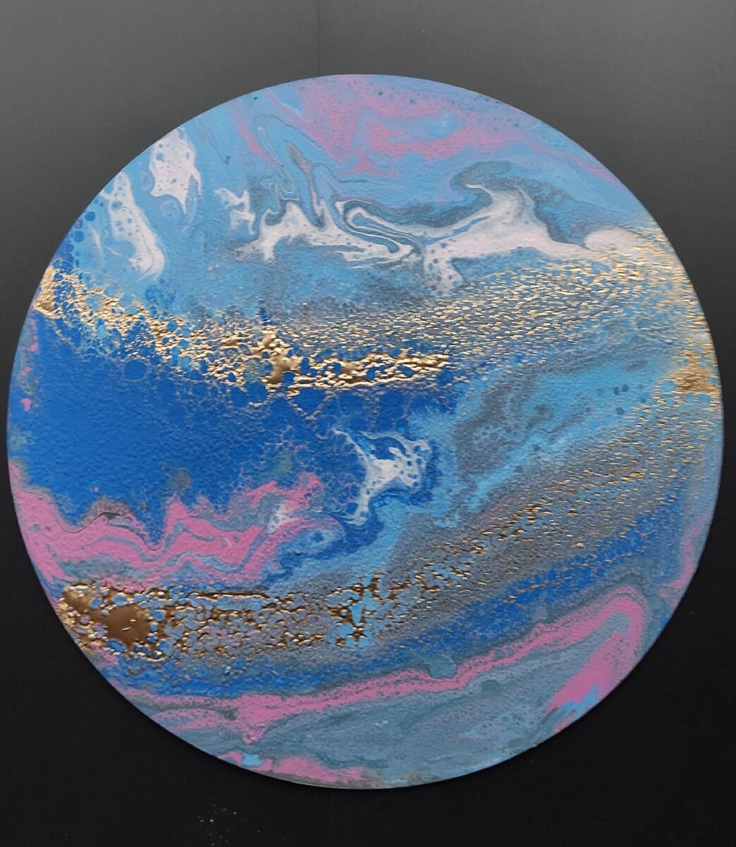 Работа в технике FluidArt.