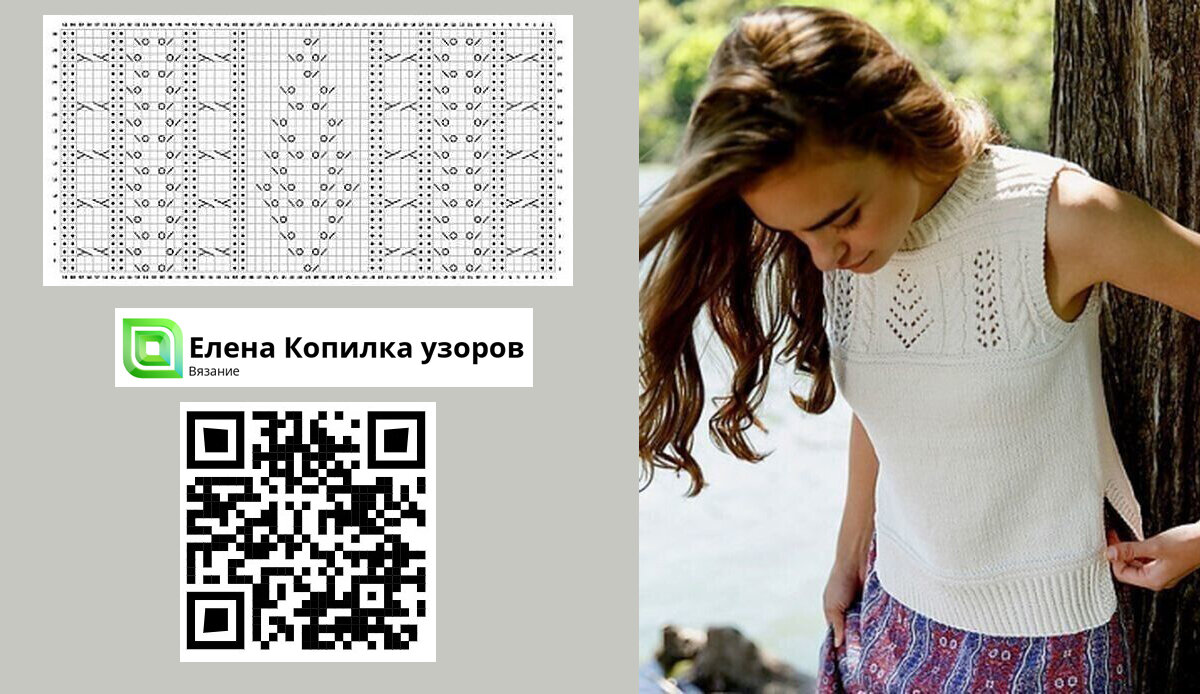 Узоры спицами со схемами для летних кофточек
