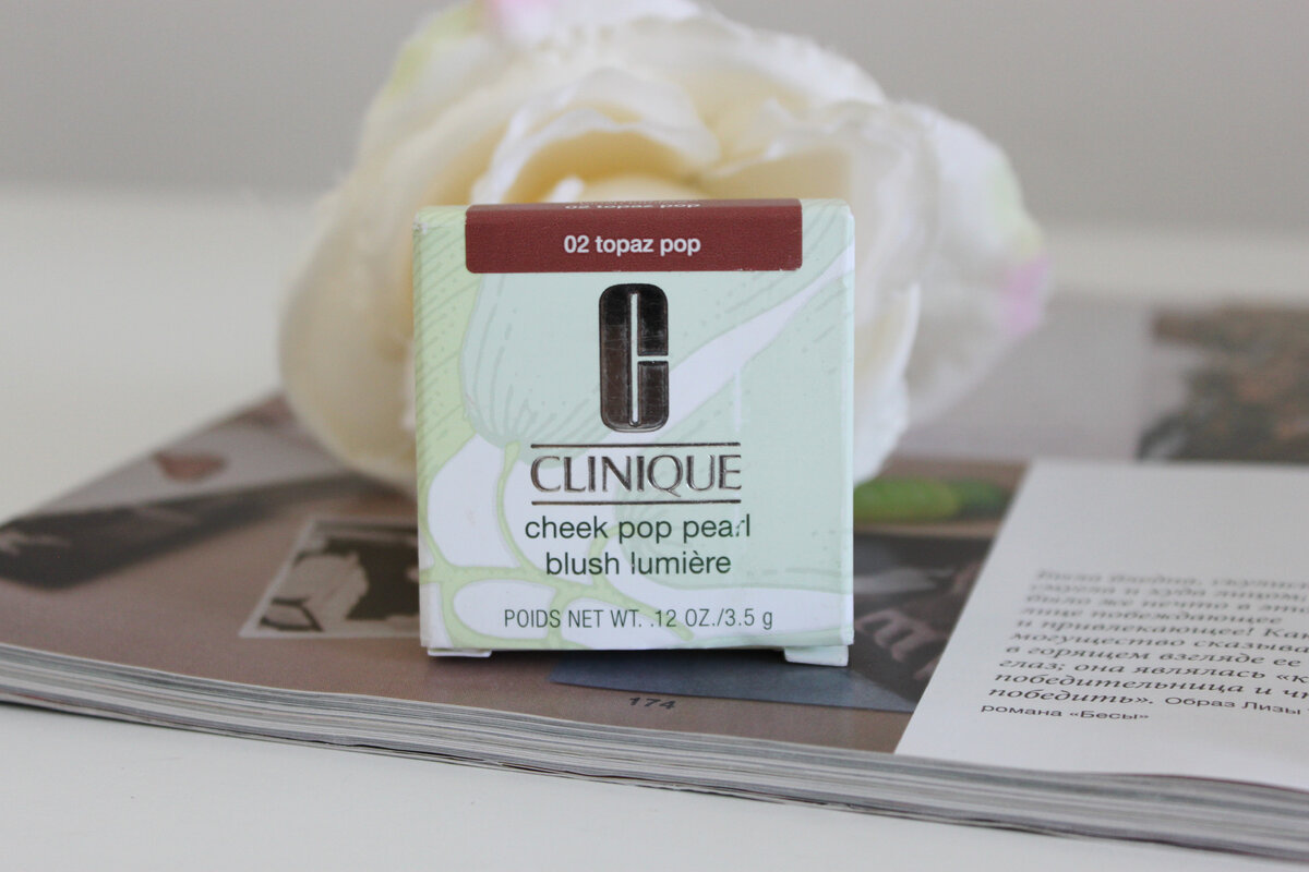 Clinique Cheek Pop Pearl Blush Lumiere, в оттенке 02 Topaz Pop. В коробочке.