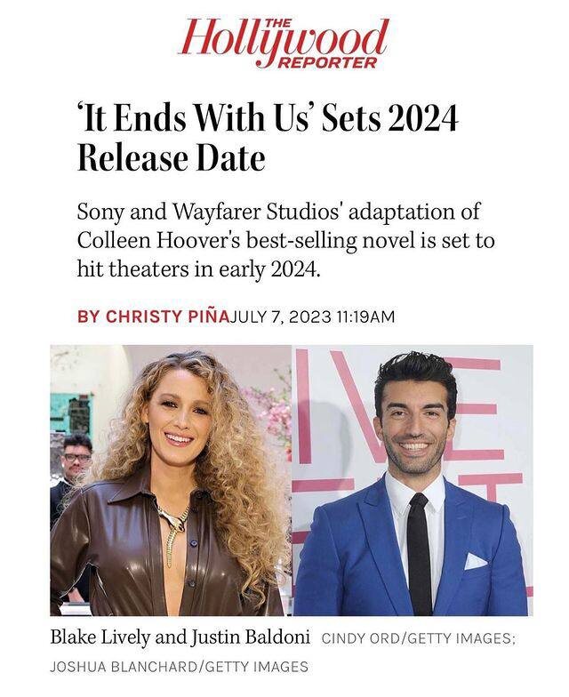 Дата выхода фильма «Все закончится на нас» назначена на 9 февраля 2024 года.

Также Колин Гувер обратилась к людям,которые недовольны возрастом актеров:
 
«Я совершила ошибку в книге.В то время был популярен «young adult»,я согласилась подписать контракт на этот жанр.Но позже узнала,что нейрохирурги учиться 50 лет.Нет 20-летнего нейрохирурга.
Из-за этого когда мы начали снимать фильм,я подумала: «Нам нужно состарить их,я облажалась»