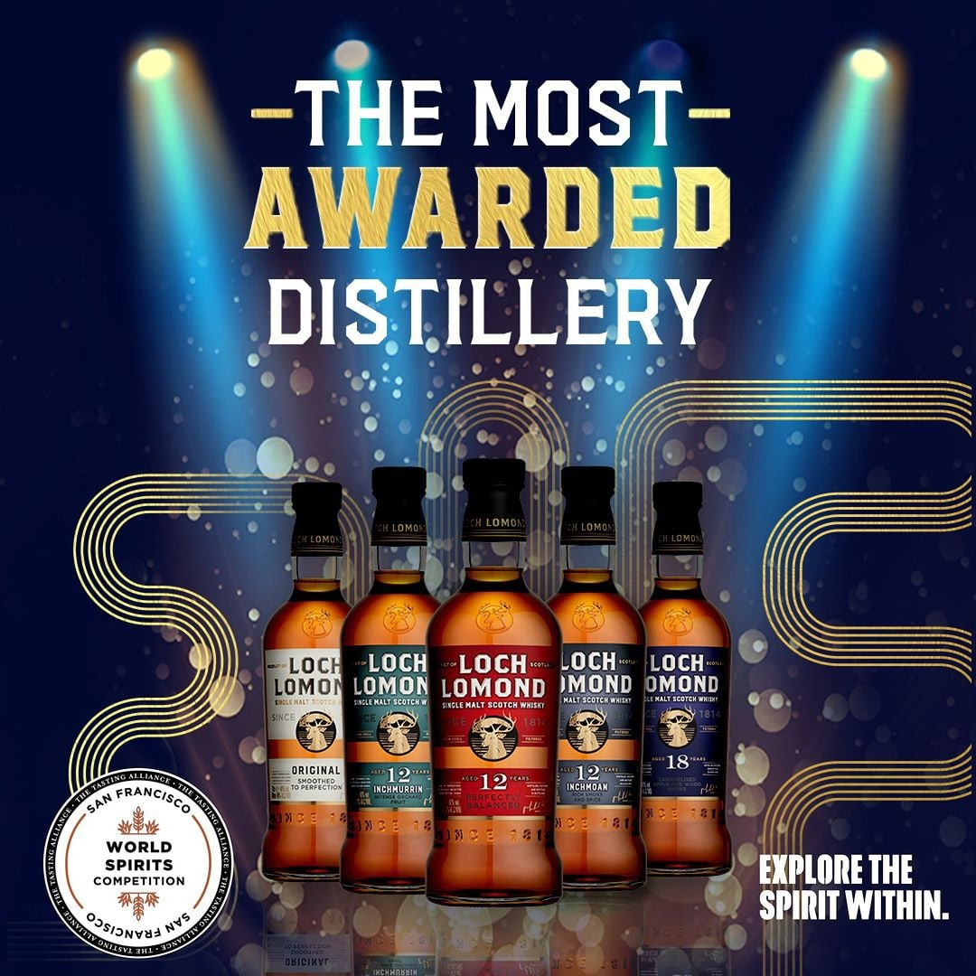 Рады сообщить, что Loch Lomond Distillery стала самой награждаемой дистиллерией в 2023 году по версии World Spirits Competition, прошедшем недавно в Сан-Франциско.