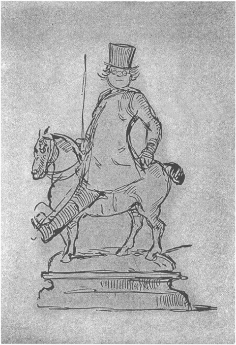 Уильям Теккерей. Карикатура на самого себя © Public domain. Wikimedia Commons 