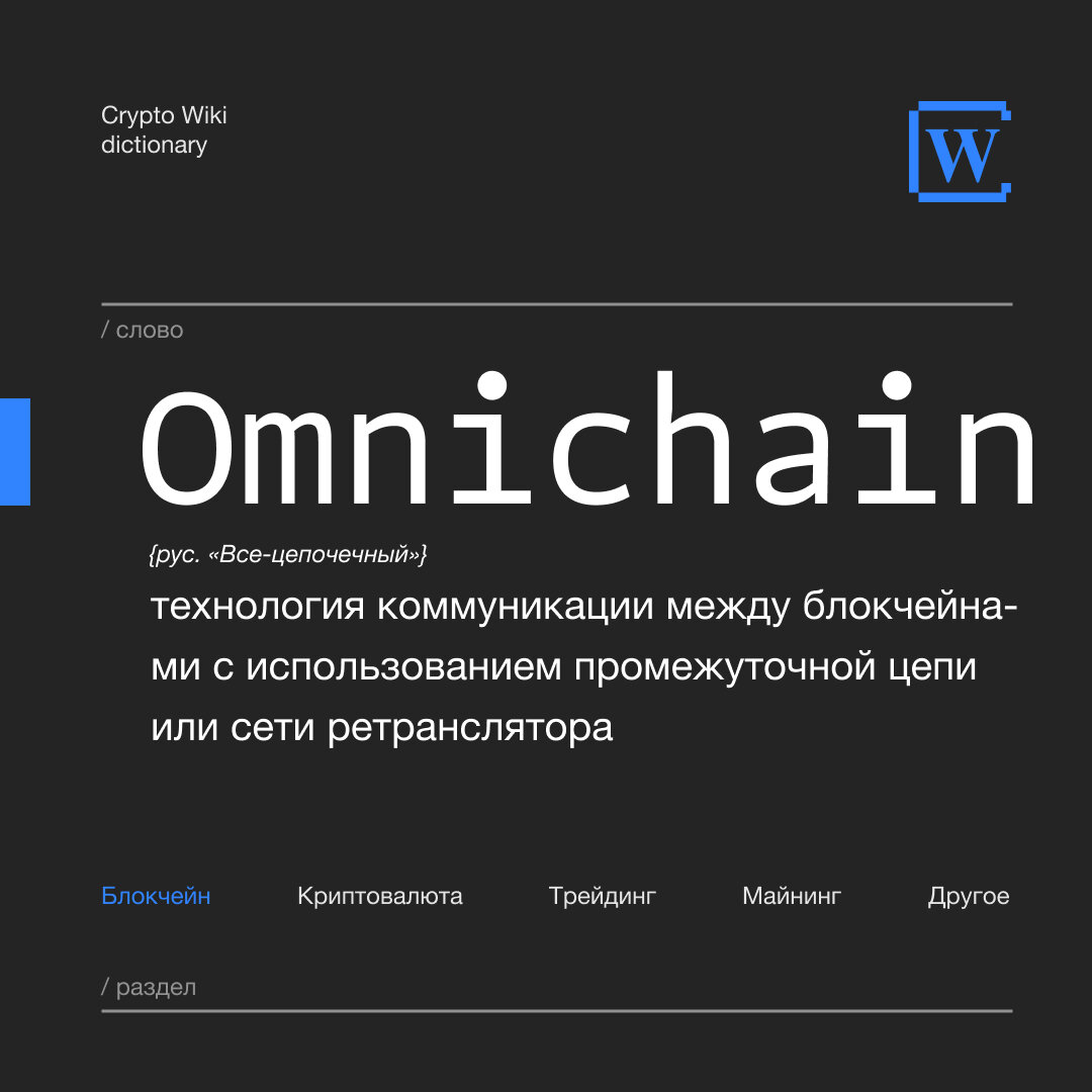 Omnichain / термин за 1 минуту / | CRYPTO WIKI | Дзен