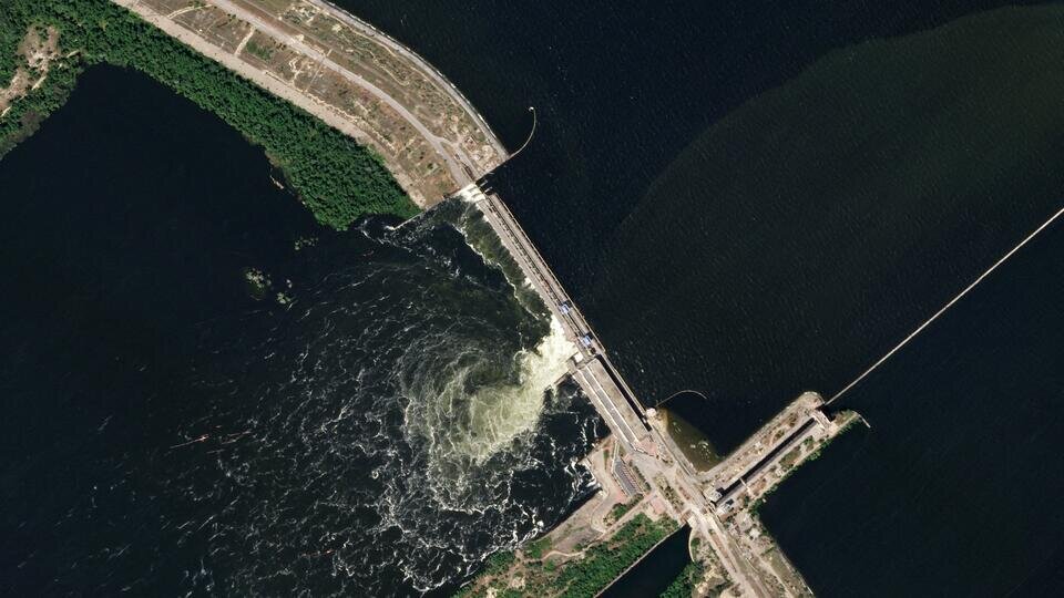 Каховское водохранилище. Фото: © PLANET LABS PBC/Handout via REUTERS