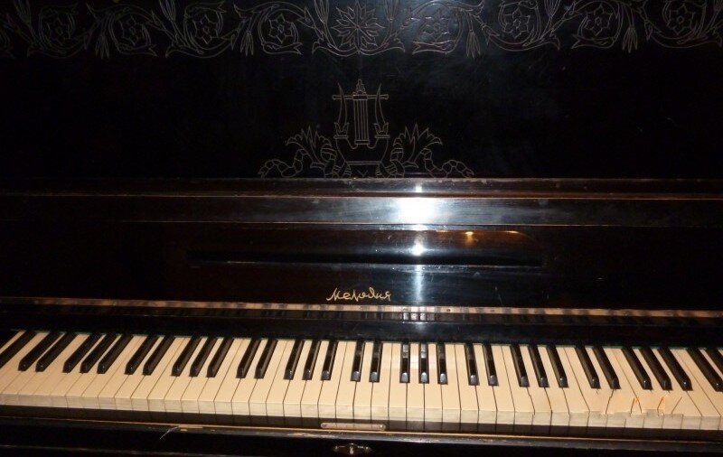 Фото из интернета. На моём пианино рисунка не было.