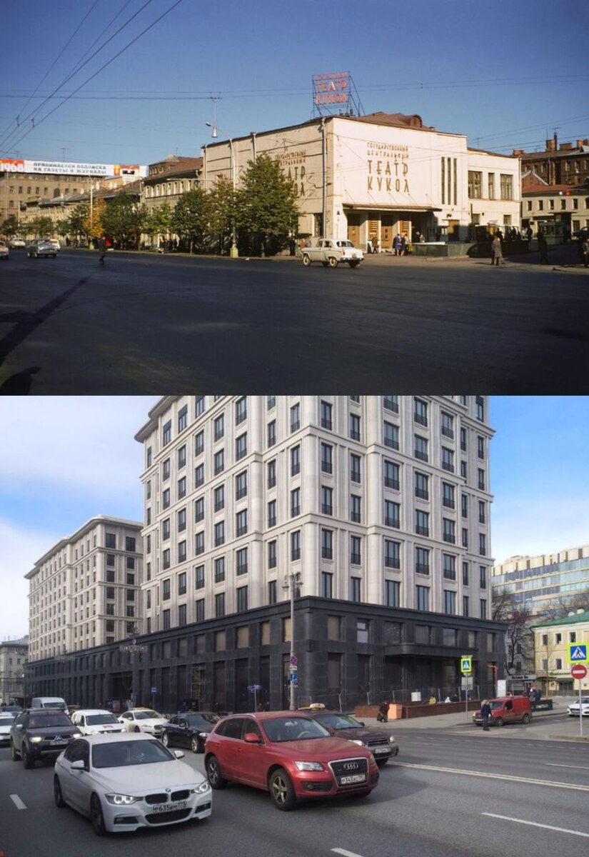 На чёрно-белой фотографии Государственный центральный театр кукол