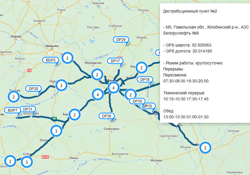 Платные дороги беларусь карта