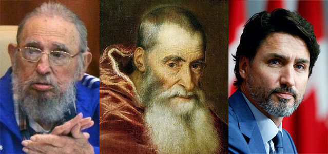 Фидель Кастро, Павел III и Джастин Трюдо