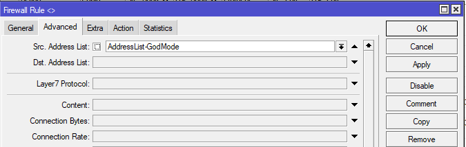 Принцип построения цепочек правил фильтрации трафика В Mikrotik действует принцип - разрешено все что не запрещено.-23