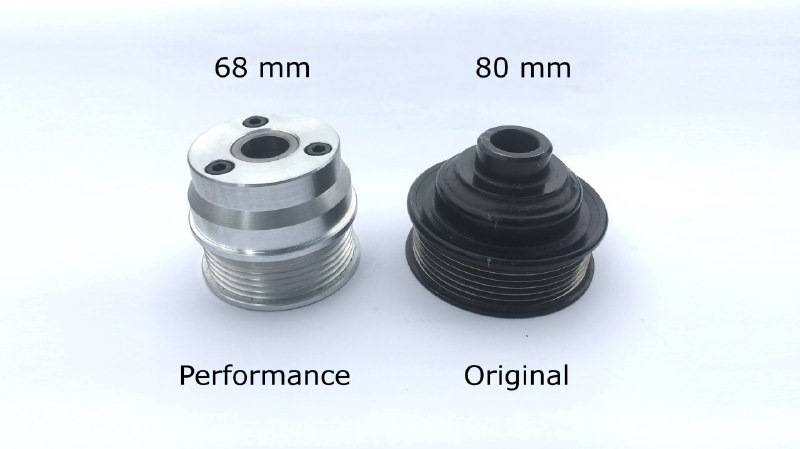 Стандартный шкив и уменьшенный
