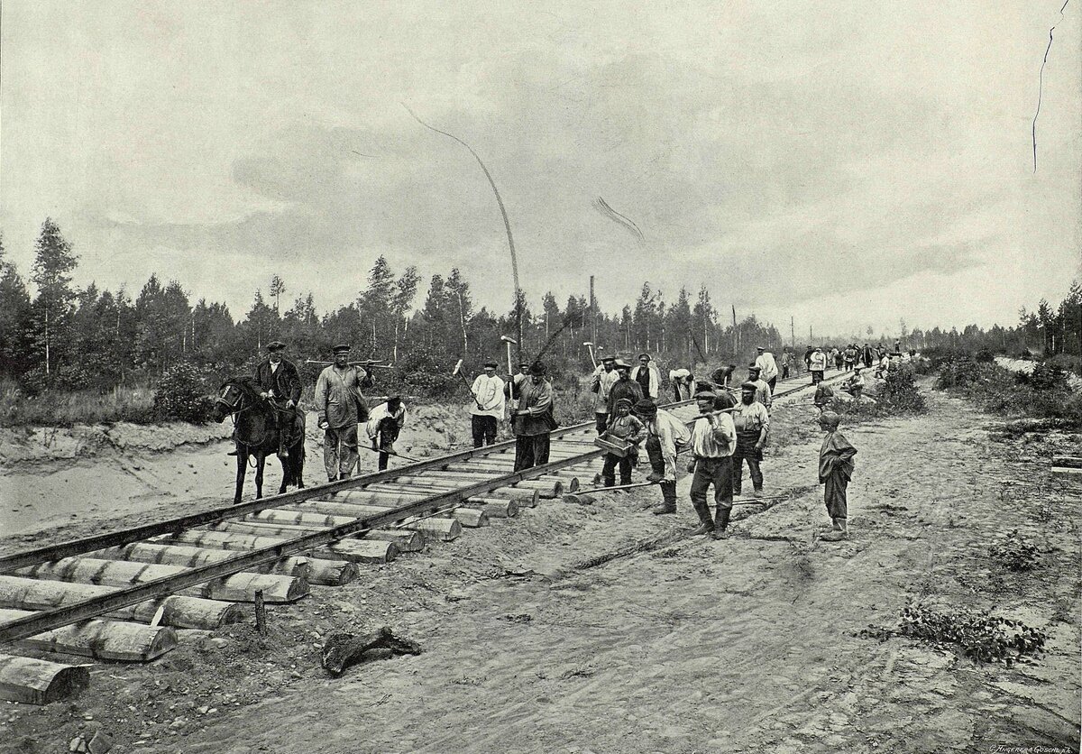 © public domain (Строительство Великой сибирской железной дороги (Транссиба), 1899 г.)