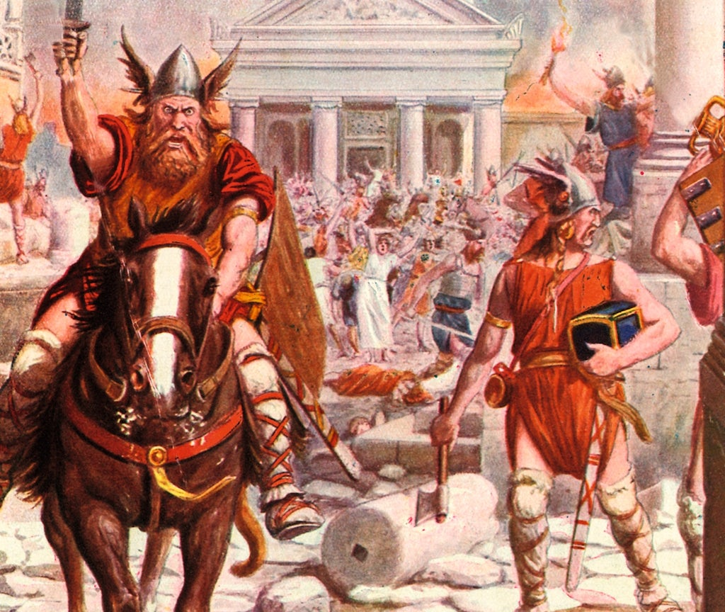 Как к вестам относились римляне. Вождь вестготов Аларих. Аларих захват Рима готами. Разграбление Рима в 410 году Аларихом. Аларих 2.