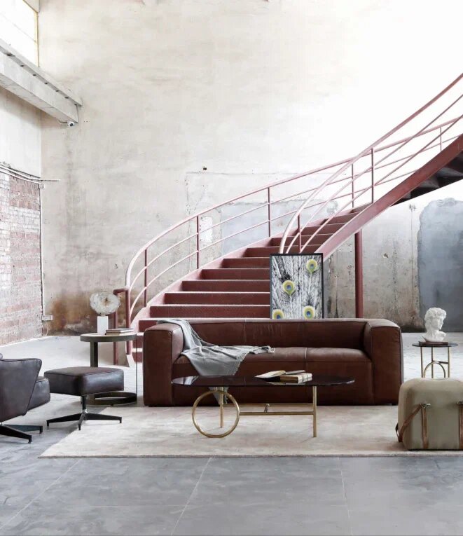 Диван нашего производства из натуральной кожи - Oldloft.com