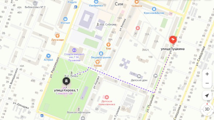  Фото: Скриншот / Яндекс. Карты