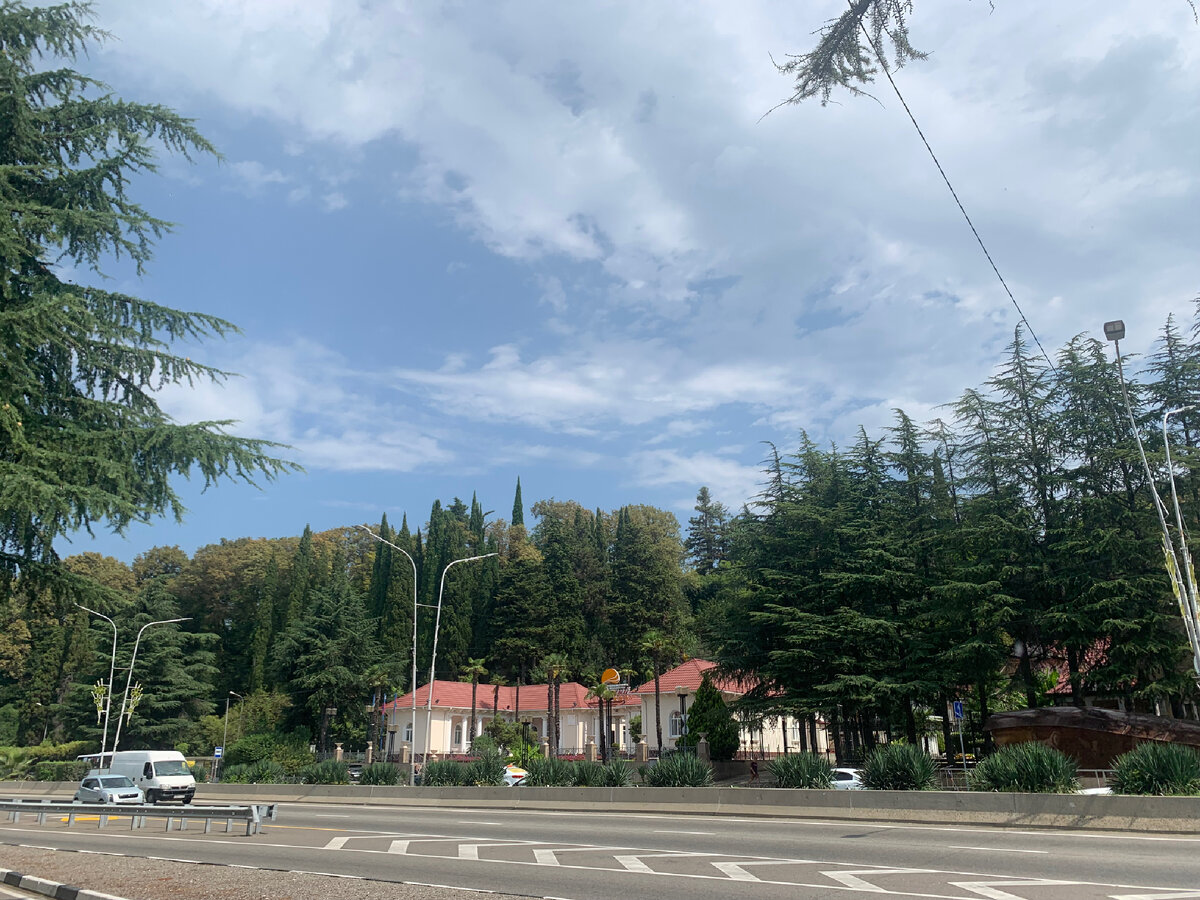 Просто вид напротив остановки общественного транспорта. 