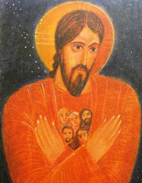 Картина  У Христа за пазухой  заслуженного художника России Александра Лепетухина. .