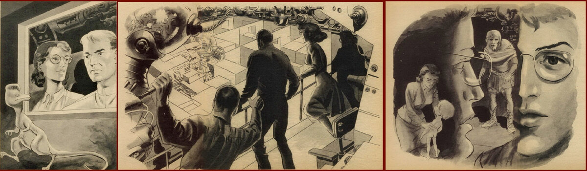 Иллюстрации Wallace Wood к рассказу Isaac Asimov «Lastborn» в журнале Galaxy Magazine, 1958 «»
