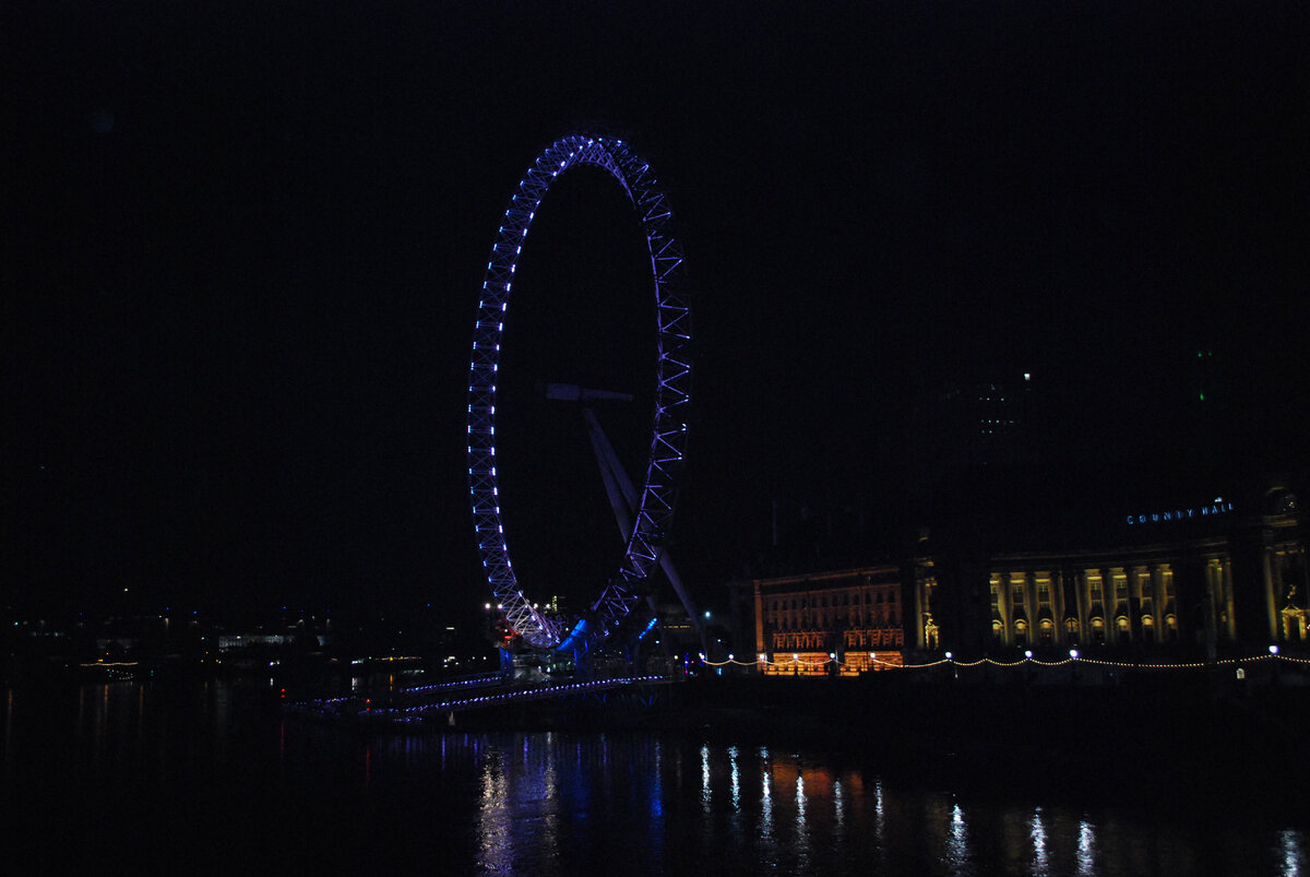 Ночной вид на London Eye