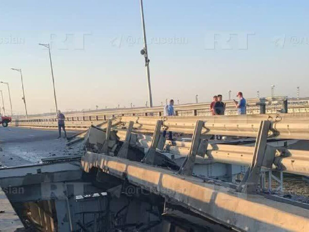    Последствия ЧП на Крымском мосту© RT на русском/Telegram