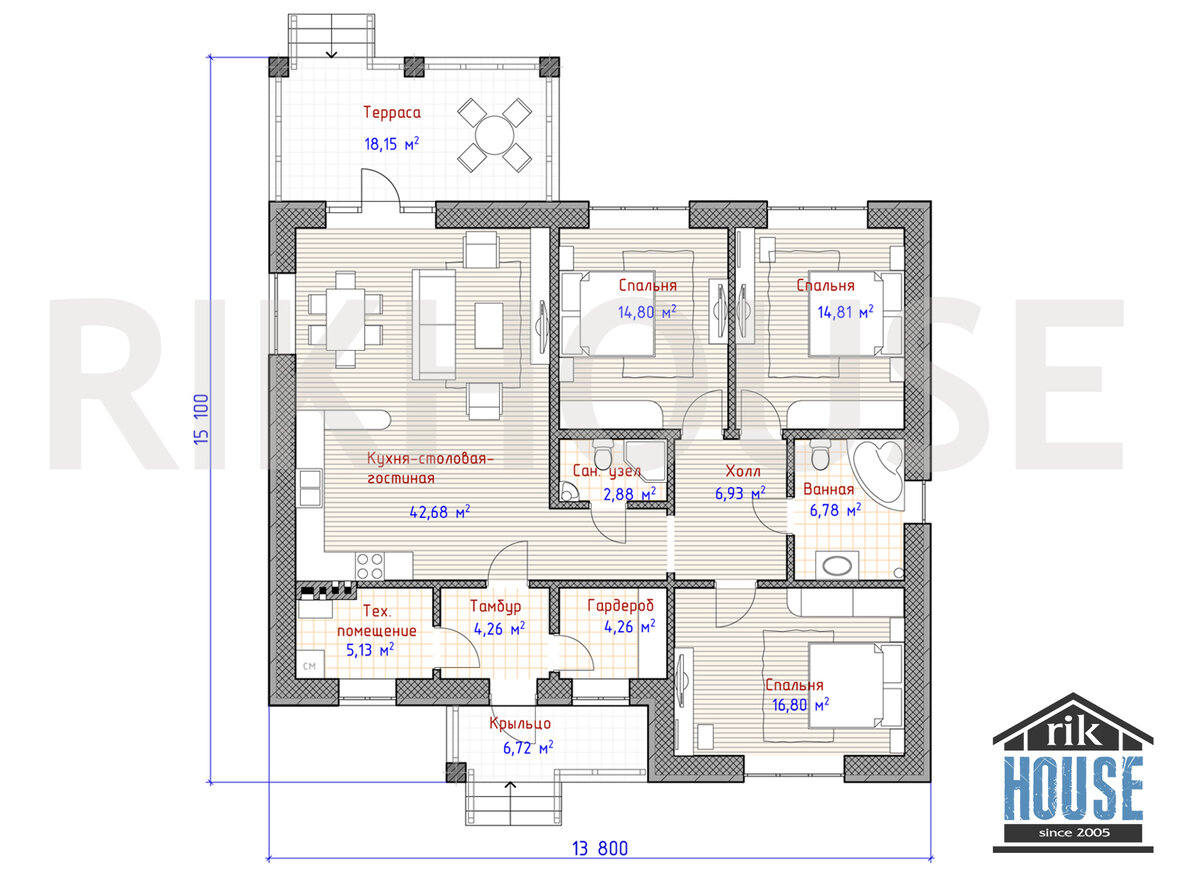 Rik house проекты одноэтажных домов