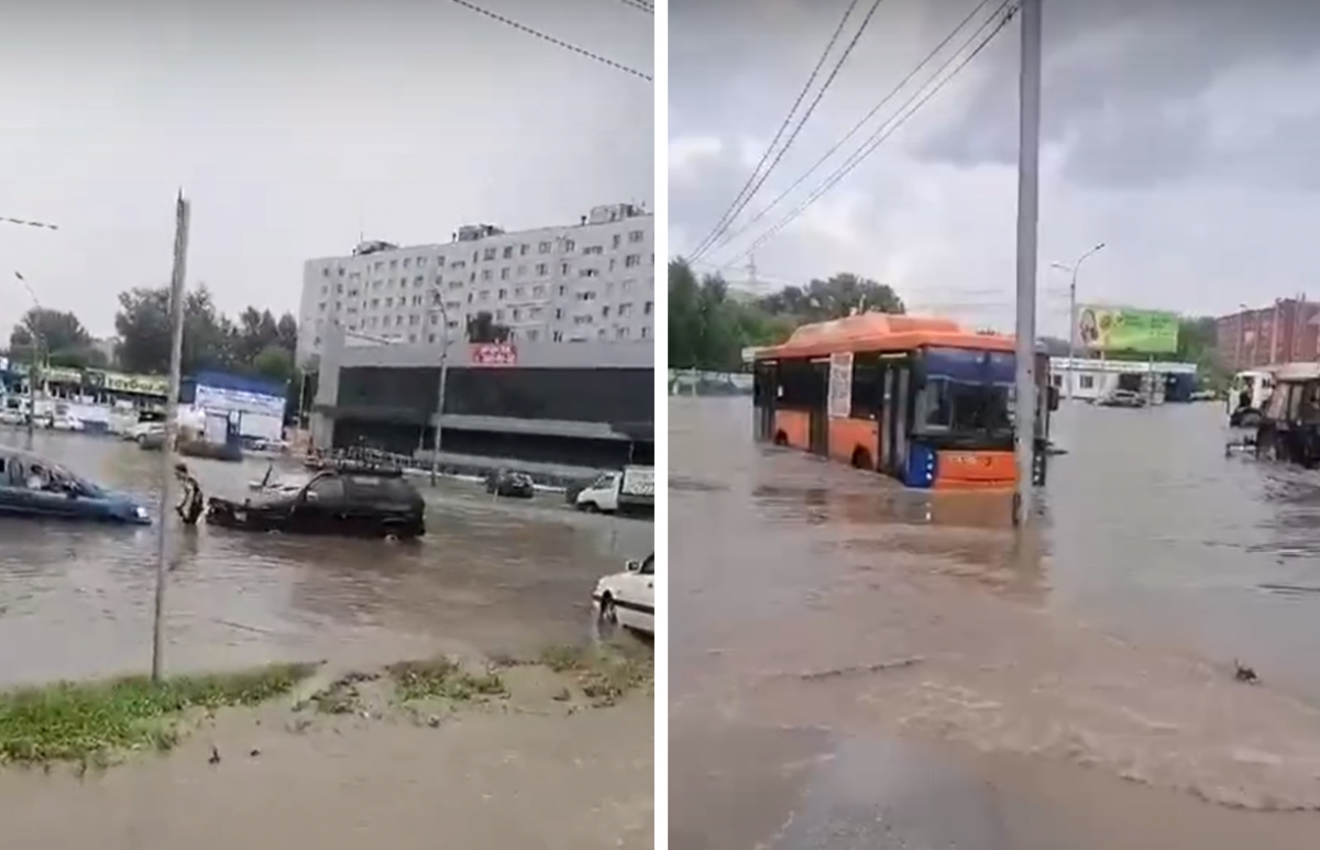 Новосибирск после ливня. Потоп. Потоп в городе. Наводнение в Новосибирске. Ливень.