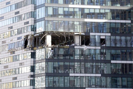    Последствия попытки атаки украинских беспилотников в Москве