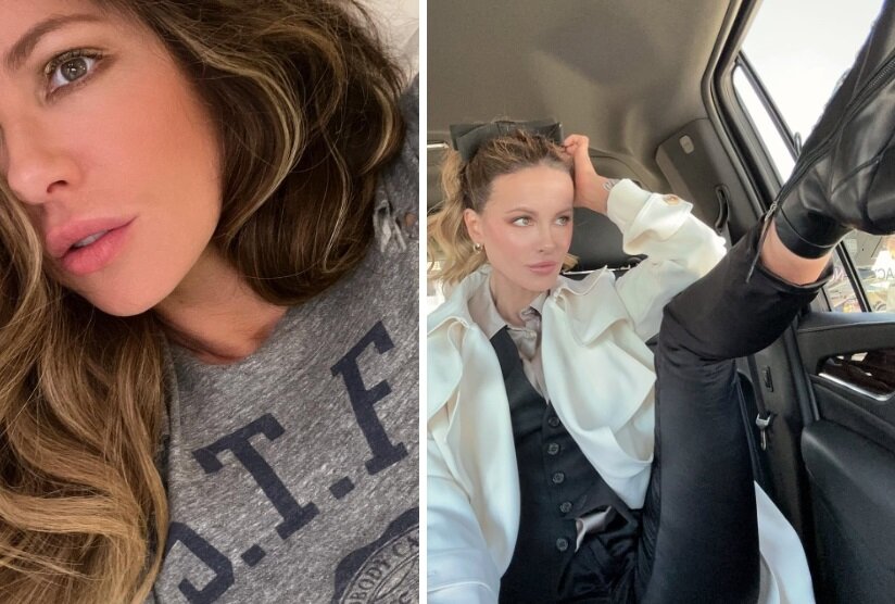 Параметры фигуры Кейт Бекинсейл: рост 168 см, вес 54 кг. Фото из профиля @katebeckinsale 