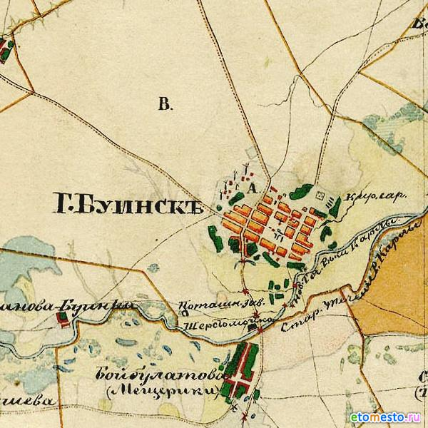 Карта А.И. Менде. 1861 год.