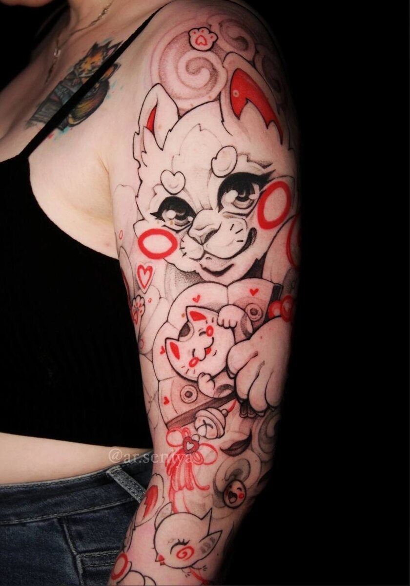 Работа выполнена тату-мастером Арсенией Сафоновой