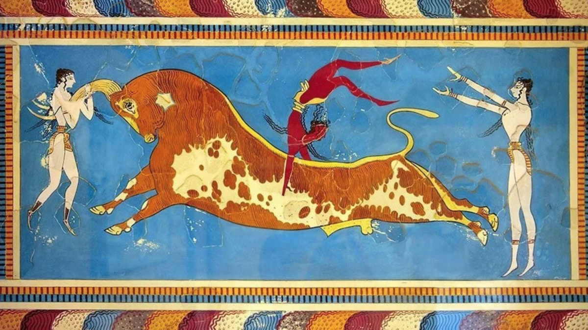 Царь минос и бык. Мифы минойской цивилизации. Фреска. Крито микены царь жрец. Мифы минойской цивилизации.