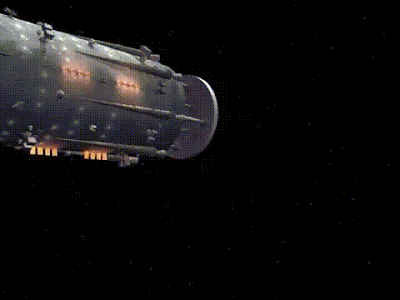    Плита на корме должна была быть достаточно толстой, чтобы не расплавляться при подрыве термоядерных зарядов за ней каждые сто секунд. Нужная для этого толщина вполне позволяла поглощать (не пропуская к кораблю) нейтроны и гамма-фотоны, возникающие при таких взрывах  / ©Wikimedia Commons