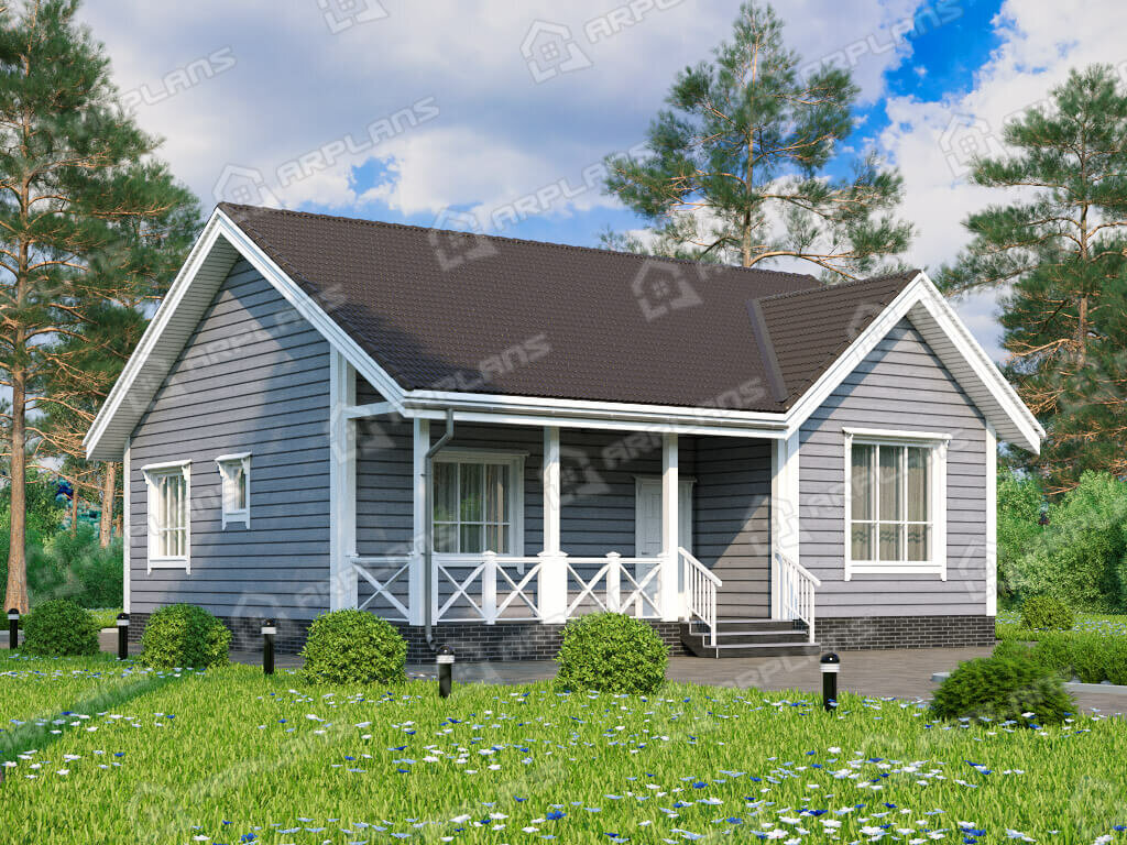 Небольшой домик с террасой одноэтажный фото
